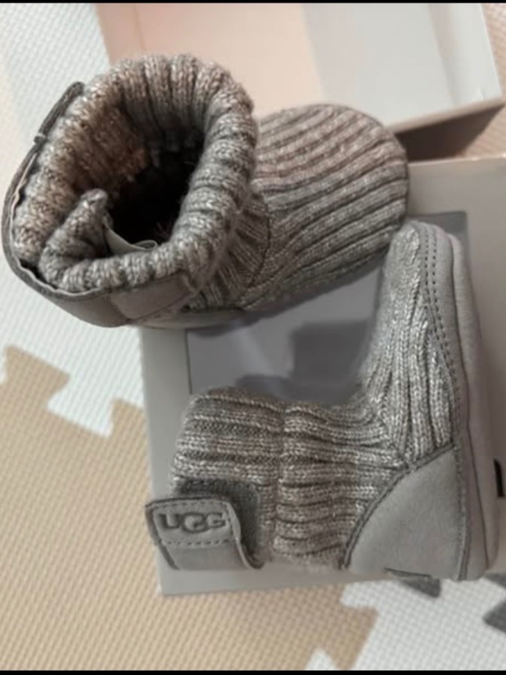 UGG I Skylar Grey Baby Boots XS 0-6 Months